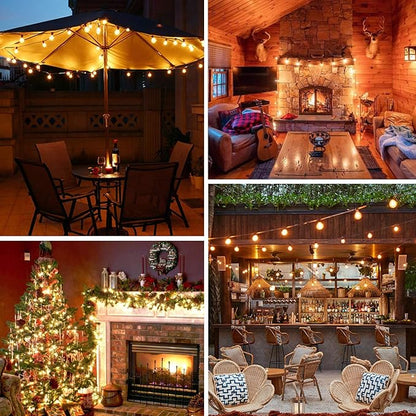Bosceos 100FT 104 Bulbs G40 LED Globe String Lights, Dimmable Waterproof Shatterproof Patio Lights, Connectable Commercial Hanging Light for Patio House Backyard Balcony Party Bistro