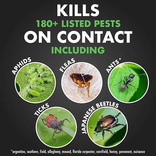 Spectracide Large Plot Triazicide Insect Killer for Lawns & Landscapes Concentrate, 1 Gallon, Large Plot Concentrate Formula Kills 180+ Pests Including Fleas, Ants, Deer Ticks and Other Listed Pests