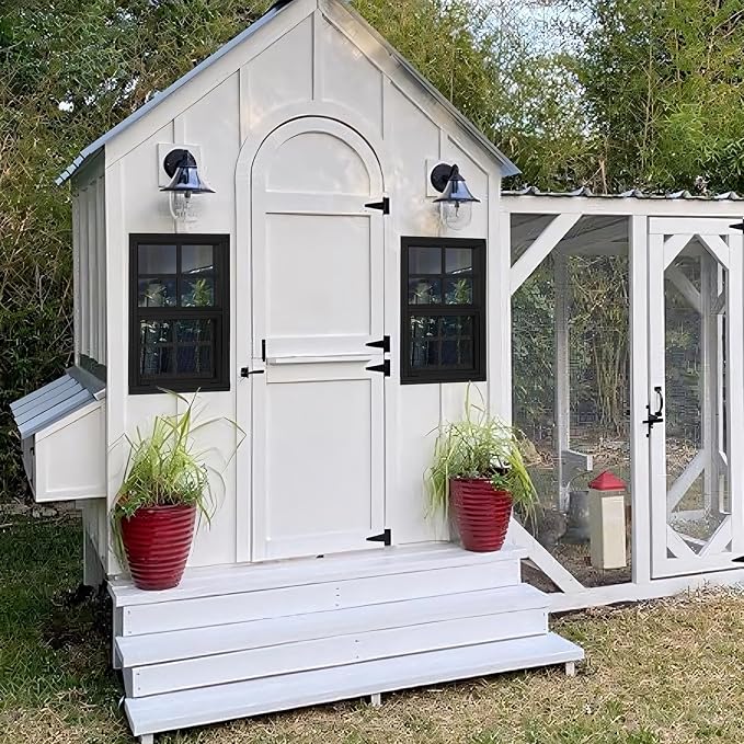 Shed Windows 2 Pack, Chicken Coop Windows 12" x 18" Black | Flush Mounted Small Windows with Tempered Glass and Fiberglass Screen for Shed, Barns, Playhouse, Household, Garage