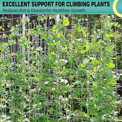 5X 60 Ft Nylon Trellis Netting, 6×6 Heavy Duty Trellis Mesh Garden Netting for Climbing Plants, Use for Tomatoes, Cucumbers, Peas, Grape Racks
