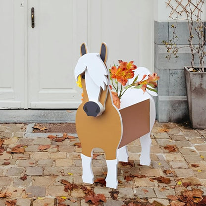 Horse Planter, Cute Animal Shape Flower Planters, Plant Pots for Indoor/Outdoor Garden Decor, Unique Gifts/Souvenirs for Pet Lovers