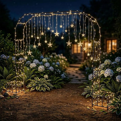Garden Arch with Planter Boxes, Metal Arbor Trellis for Climbing Plants Outdoor, Heavy Duty Iron Archway for Wedding Ceremony Party Backyard Lawn Patio Decor, Black