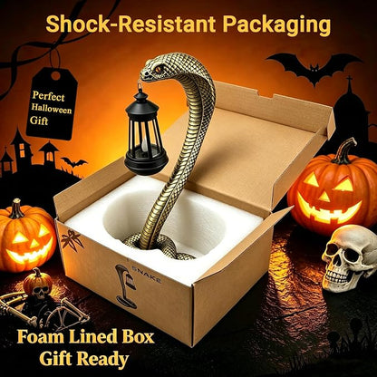 Halloween Decor Solar Snake Garden Statue,19.89'' Snake for Yard Lawn Garden Patio Scary Halloween Decorations,Indoor Haunted House Prop and Home Party Decor