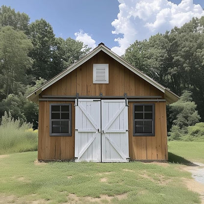 2 Pack Shed Windows 24" W x 36" H Flush Mount, Black Household Windows for Playhouses, Barns, Chicken Coop