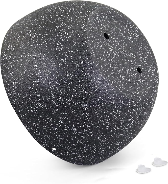 Meowell 10 inch Hanging Planters for Indoor Outdoor Plants, 2 Pack Hanging Flower Plant Pots with Drainage Holes and Chain for Garden Porch, Plastic Hanging Baskets for House Plants, Speckled Black