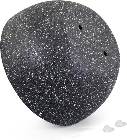 Meowell 10 inch Hanging Planters for Indoor Outdoor Plants, 2 Pack Hanging Flower Plant Pots with Drainage Holes and Chain for Garden Porch, Plastic Hanging Baskets for House Plants, Speckled Black