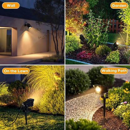 Dusk to Dawn Outdoor Lighting15W Spot Lights Outdoor with Photocell Sensor | 3000K Warm White Landscape Lighting IP65 Waterproof Spotlight for Garden Yard Flag Tree, 5.91FT Cable, US Plug