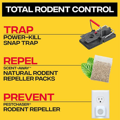 Victor Power-Kill Mouse Traps, 6-Pack Humane Snap Traps | Indoor Mice Control, Reusable Easy Set Rodent Traps, Safe for Use Around People and Pets When Used as Directed