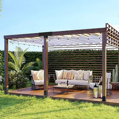 JEXALINE Pergola Kit for 4"x4" Lumber, Heavy Duty Pergola Brackets with 3-Way T-Shape Brackets, DIY Gazebo Kit for Outdoor Patio Backyard Garden, Fits Actual 3.6" x 3.6" Wood