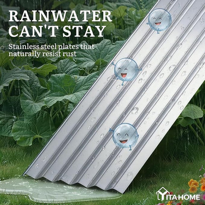 YITAHOME 6x3x3ft Galvanized Raised Garden Bed, Metal Planter Box with Safety Rubber, Gloves, Outdoor Flower Bed for Planting Plants Vegetables, Silver
