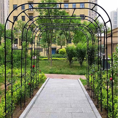 BUKLIYN Garden Arch Trellis - Length: 126in, Height: 94.5in Garden Arch Arbor Trellis for Climbing Plants Outdoor - Garden Arch for Lawn, Party, Ceremony Wedding Decoration
