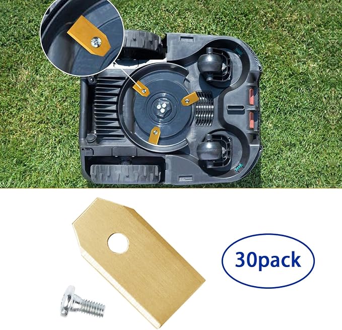 30pack Robotic Lawn Mower Replacement Automower Lawnmower Blades Fit for All Gardena Robotic Automower and Husqvarna Robotic.