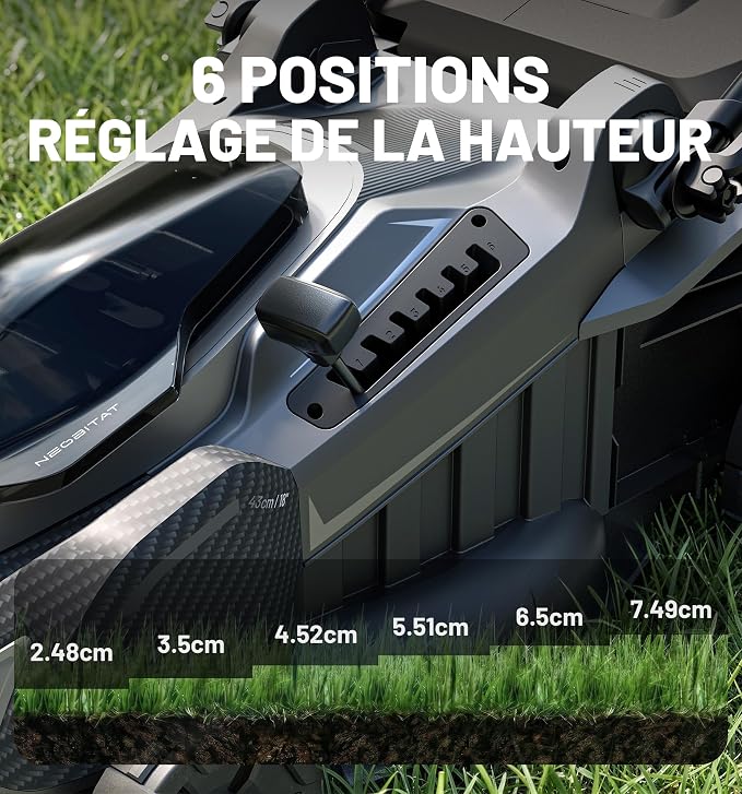 40V 18'' (Push) Extended Runtime Lawn Mower, 2-in-1 Mulching/Bagging Brushless with 6-Position Height Adjustment, Include 8.0Ah Battery x 2 and Rapid Charger