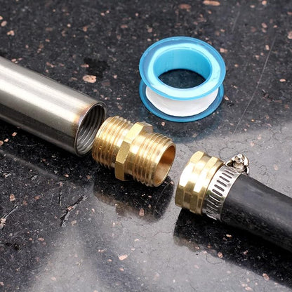 Solid brass Garden Hose Fittings Connectors Adapter Heavy Duty Brass Repair Male, Female faucet leader coupler dual water hose connector (3/4" GHT Double Male Double Female 12 Pcs)