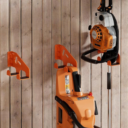 XZHXFX Chainsaw Hanger Wall Mount - Heavy Duty Chainsaw Holder for Garage Organization, Storage Shed Organizer, Chainsaw Rack with Protective Pad, Garage Tools, 2 Pack(Orange)