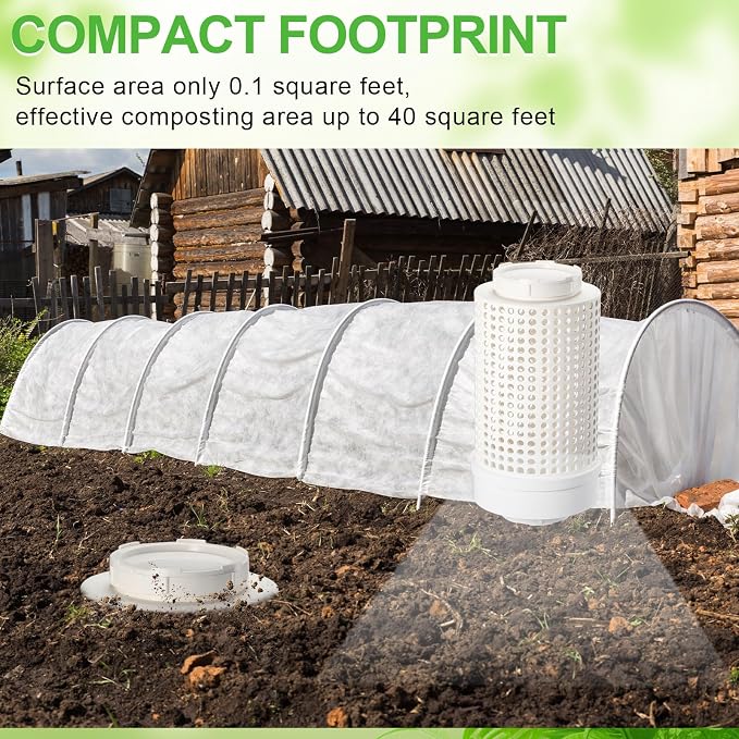 Blosssound 2 Pcs Inground Worm Composter Outdoor Farm Compost Bin Reducing Food Waste Composting Systems Sustainable Worm Composter for Raised Garden Beds at Home (11.81 x 6.3 x 6.3 Inch)