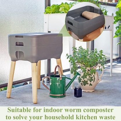 Zubebe 4 Pcs 2 ft x 2ft Worm Blanket Farm Kit Worm Bin Blanket Worms for Composting Fits Many Bin Bag for Keeping Worms Dark Moist Warm Outdoor Garden Compost Bin Farm Compost Factory
