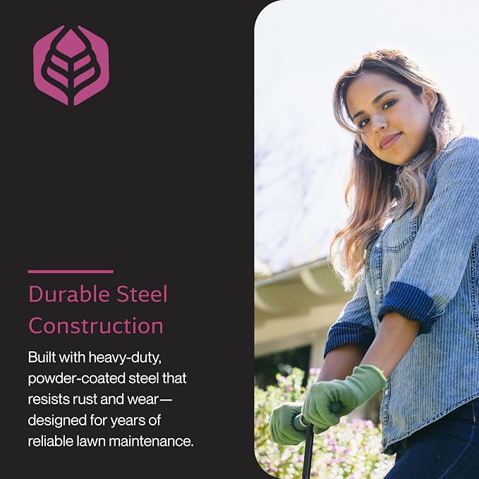 Yard Butler Spike Aerator - Durable Lawn Aerator for Easy Lawn Care & Healthy Growth - Prevent Lawn Damage by Breaking Up Compaction - Ergonomic Gardening Tool