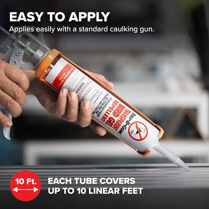 Bird B Gone Transparent Bird Gel - 10oz Tube - Sticky Bird Repellent for Outdoor Use - Deter Pigeons & Starlings - Easy Application with Caulking Gun - Bird Deterrent for Ledges, Pipes & Signs
