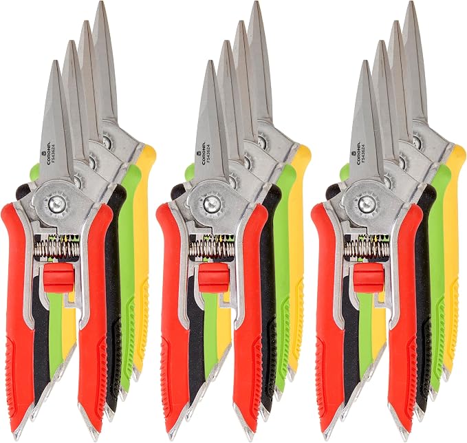 Corona Tools FS43624 Yard Essentials Mini Floral Snips, Variety Pack of 12