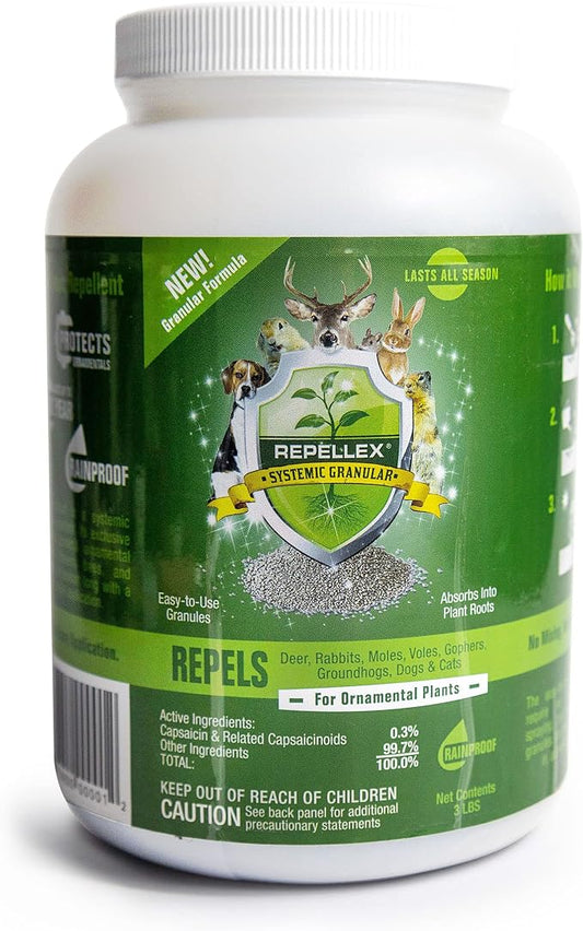 Deer Repellent Systemic Granules 3 lb – Long-Lasting Animal Repellent for Lawn, Garden & Landscape – Ready-to-Use Granular Formula