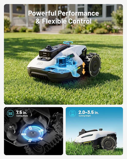 (2026 Upgrade) Mammotion YUKA mini 2 1000H Robotic Lawn Mower, for 0.25 Acre, 360° LiDAR + AI Vision, 45% Slope, DropMow, Smart Battery Management,Cutting Heights 2.0"-3.5"