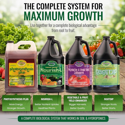 Microbe Life Hydroponics Vegetable & Fruit Plant Growth Yield Enhancer Supplement, Plant Nutrients for Better Growth and Yield, Use with Any Feeding Systems Including Hydroponics or Soil, 2.5 Gallons