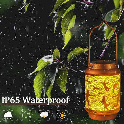 Solar Lanterns Outdoor Waterproof Gifts for Women Grandma Gifts for Mom Deer Garden Decor Solar Hanging Lantern Metal for Patio Yard Festival Pathway Landscape