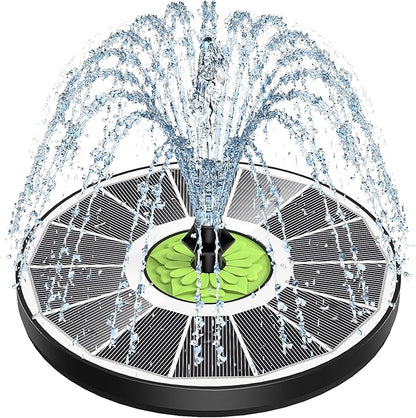 SZMP Upgraded 3.5W Full Glass Panel Solar Fountain for Bird Bath, Floating No-Installation Solar Powered Water Fountain Pump with 7 Nozzles, for Garden, Pond Decor (White)