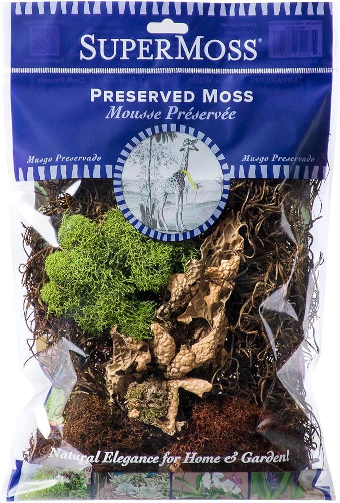 SuperMoss (23303) Moss Mix – Premium Decorative Moss for Crafts, Terrariums, Wedding & Table Décor, 80.75 cu in, Oregon