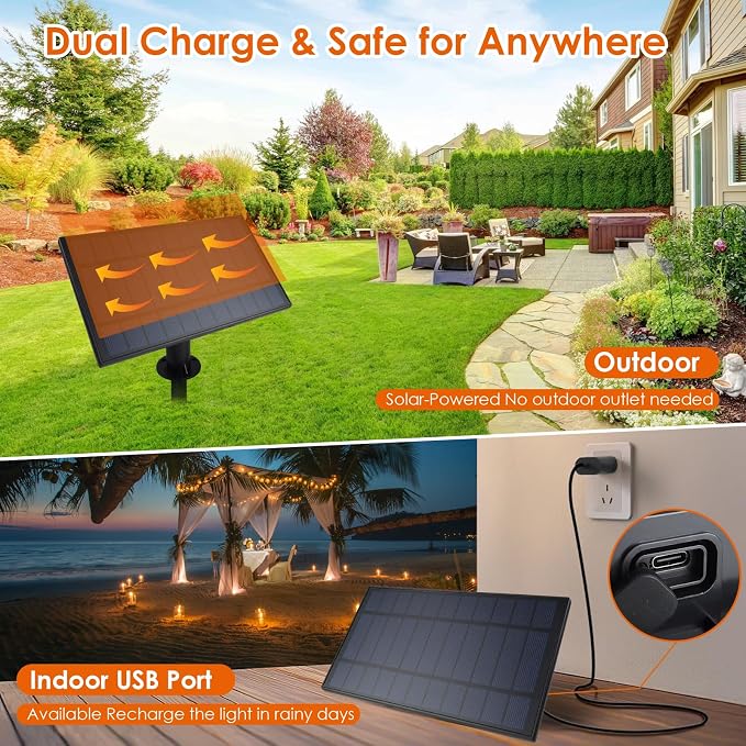 Bdrofn 2 Pack 120FT Solar String Lights Outdoor,Solar Patio Lights Waterproof with Remote & 80+4 Dimmable ST38 Shatterproof LED Bulbs,Commercial Grade Solar Powered String Lights for Outside