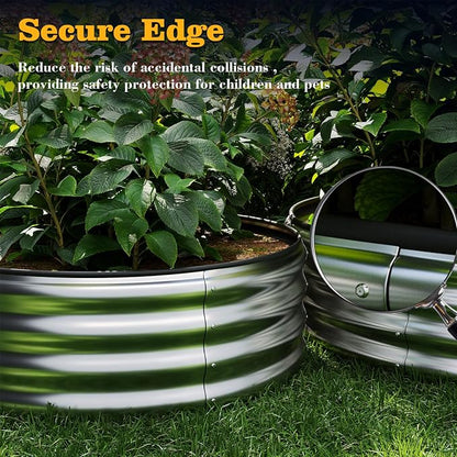 ZFHgarden Galvanized Metal Planter Raised Garden Bed Kit for Gardening Outdoor Garden Box Raised Flower Bed 2PC Green 2X2X1FT