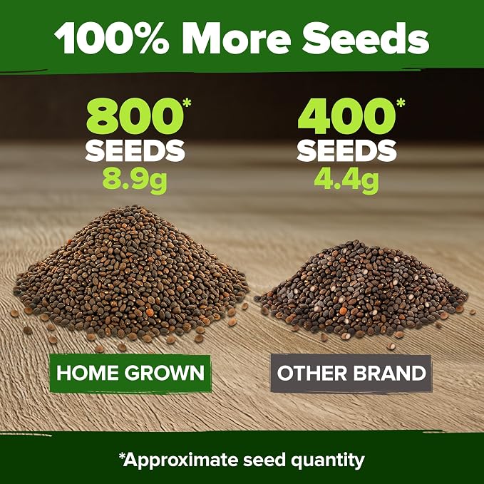 HOME GROWN Cherry Belle Radish Seeds 800+ Heirloom Non-GMO Seeds for Planting, High Germination, Fast Growing Red Radish, Harvest in 30 Days, Crisp & Mild Root Vegetable,Spring Fall (Raphanus sativus)