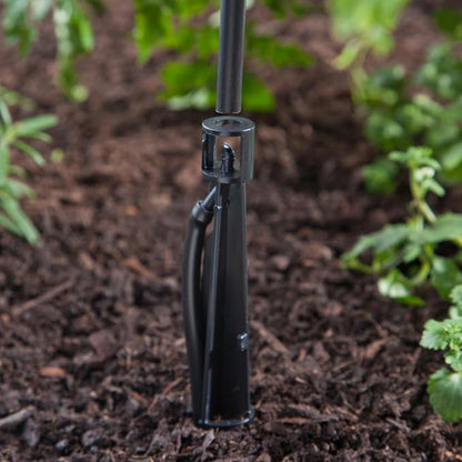 Raindrip 382005B 8-Inch Sprinkler Stake with 4-Inch Riser for Drip Irrigation and Drip Systems, Plastic, 5-Pack, Black