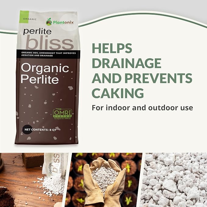 Perlite Bliss (24 Qts) - Organic Perlite for Plants Indoor Soil Amendment - Bulk Perlite for Gardening & Seed Starting - Mixes Easily with Potting Soil, Vermiculite, & Organic Coco Coir for Plants