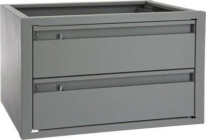 Kargo Master 40070 Grey 20" W x 12" H x 13.5" D Steel 2 Drawer Cabinet