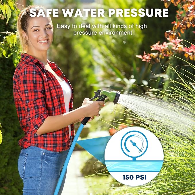 Kohree RV Water Hose 5/8" x 15FT, No-Kink, Lightweight Short Garden Hose | Leak-Free, Durable and Flexible Short Hose, Storage Strap included, Easy to Use, Drinking Water Safe for RV Camper, Marine