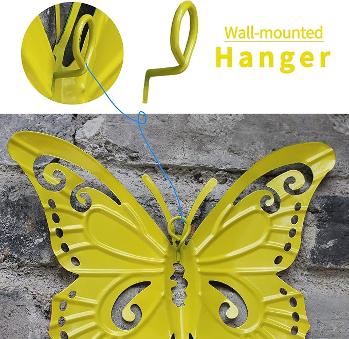 WKHOMEDECO Metal Wall Art, Wall Decor Sculpture Hanging for Indoor and Outdoor Decor, Outdoor Wall Art for Patio, Fence, Garden, Yard, Fence Decorations
