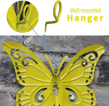 WKHOMEDECO Metal Wall Art, Wall Decor Sculpture Hanging for Indoor and Outdoor Decor, Outdoor Wall Art for Patio, Fence, Garden, Yard, Fence Decorations