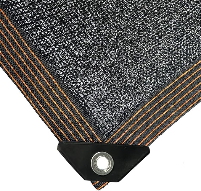 winemana 70% Black Shade Cloth, 12 x 12 FT Durable Mesh Tarp with Grommets, Resistant Garden Sun Shade Netting with Taped Edge for Plant Cover, Greenhouse, Patio, Tomatoes, Chicken Coop, Barn Kennel