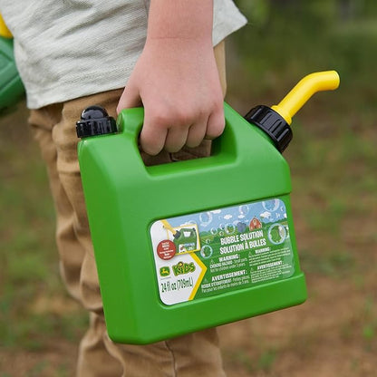 John Deere Bubble Leaf Blower Toy for Kids Includes 24oz Bubble Refill Gas Can, Outdoor Bubble Machine for Kids, Easy to Use, Outdoor Play, Great Gift Toddler 3+