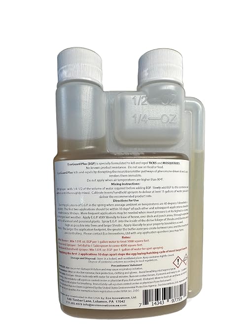 Mosquito & Tick Yard Spray, Natural Essential Oils, 8oz | Kills & Repels Harmful Bugs - Safe for Kids Pets Plants