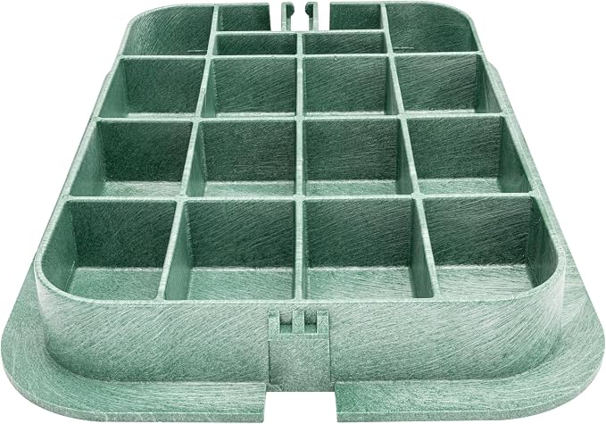 Orbit 53214 20" Jumbo Rectangular Valve Box with Lid, 12" Height, Black/Green