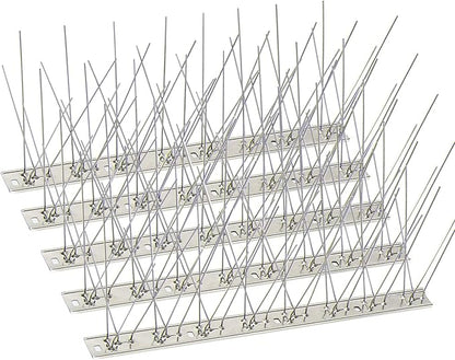 KKY 36 Pack Bird Spikes 13 inch Anti-Bird Nails Repellent Metal Deterant Spinners for Pigeon 38.9 Ft