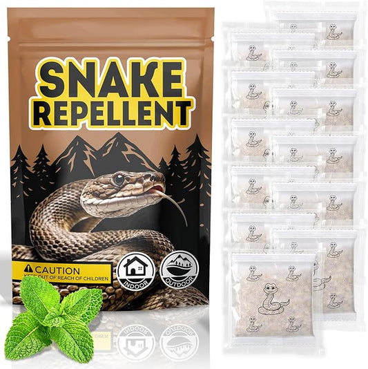 Snake Repellent for Yard Pet Safe, Indoor and Outdoor, 12 Packs | Repels rattlesnakes, Protects Garden Garage Farm Camping Backyard House Coop, Natural Formula, Easy to Use, Long-Lasting