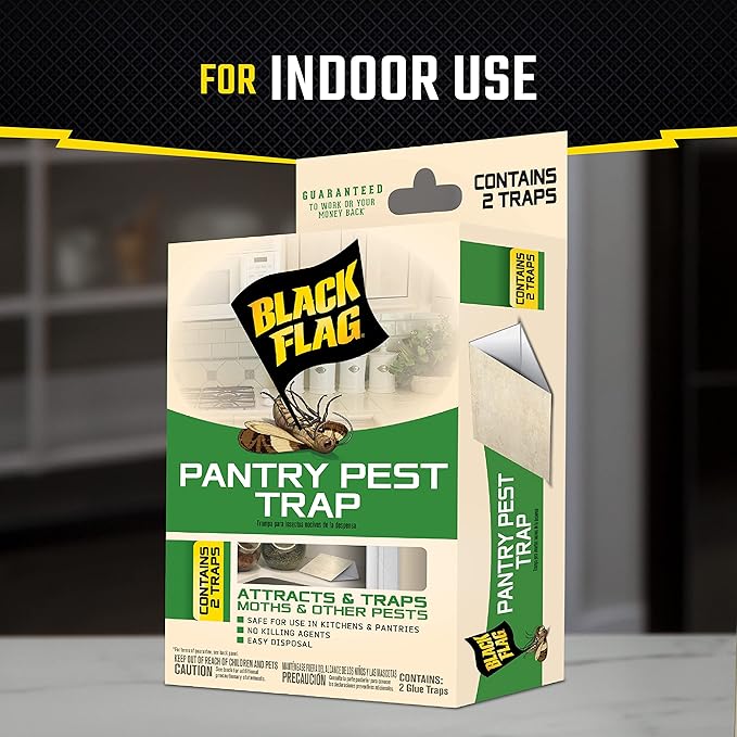 Black Flag Pantry Pest Trap 2 Count, Insect Traps, Safe For Use In Kitchens And Pantries