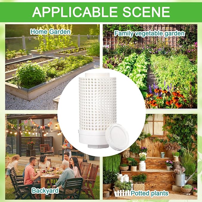 Blosssound 2 Pcs Inground Worm Composter Outdoor Farm Compost Bin Reducing Food Waste Composting Systems Sustainable Worm Composter for Raised Garden Beds at Home (11.81 x 6.3 x 6.3 Inch)