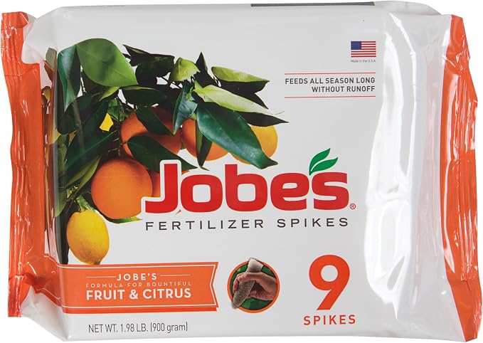 Jobe’s Garden Fertilizer Spikes, Easy Plant Care Slow Release Fertilizer for Fruit and Citrus Plants and Trees, 9 Count