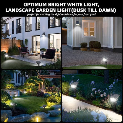 LEREKAM Solar Spot Lights Outdoor,40 LEDs Solar Outdoor Waterproof Landscape Lights with 3 Light Modes, Solar Powered Garden Yard Wall Lights Auto On,Off for Patio 8 Pack