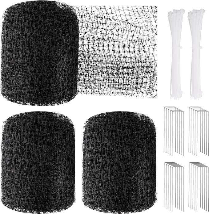 NONMON Bird Netting Deer Fence Netting 5 x 100FT Heavy Duty Garden Netting | for Chicken Coop, Protect Fruit Trees, Plants and Vegetables Against Birds, Deer, Squirrels and Other Animals